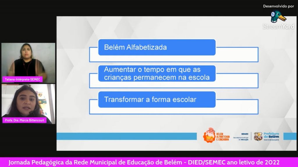 Algumas metas para 2022 foram apresentadas pela Semec às escolas municipais na Jornada Pedagógica.