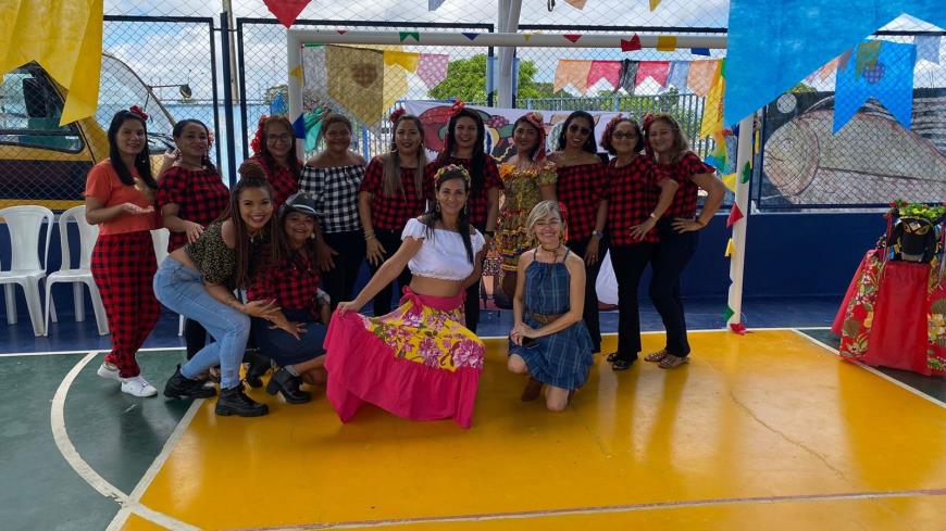Escola Municipal Pedro Demo realiza encerramento do semestre com festa junina, após reunir os pais e educadores
